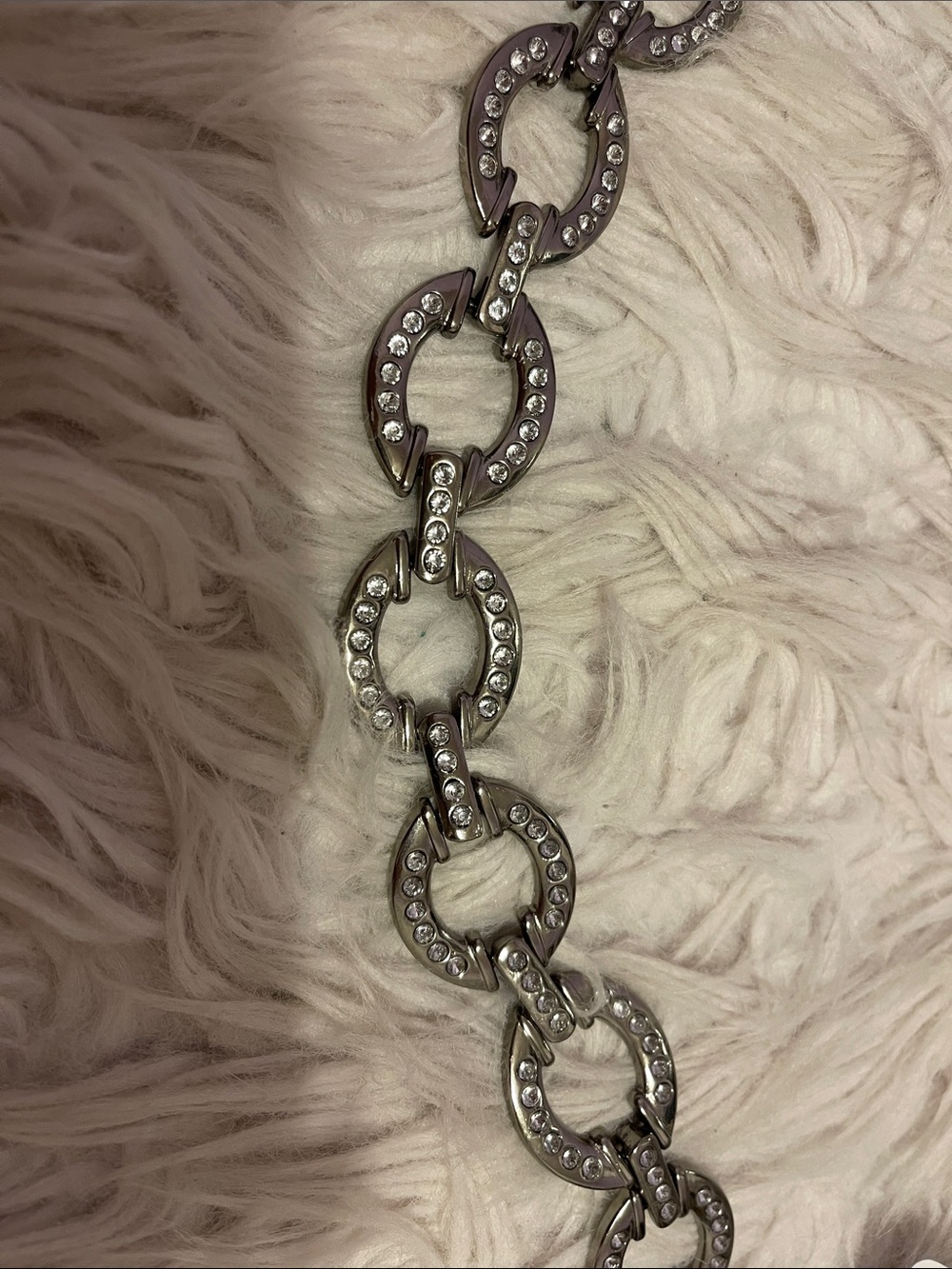 Christopher & Banks Silver Rhinestone Link Belt - Picture 4 of 4